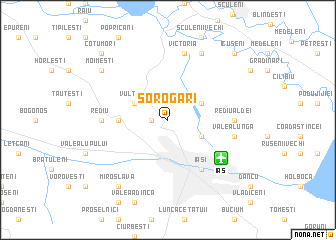 map of Şorogari