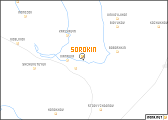 map of Sorokin