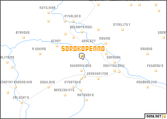 map of Sorokopenno