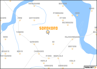 map of Sorokoro