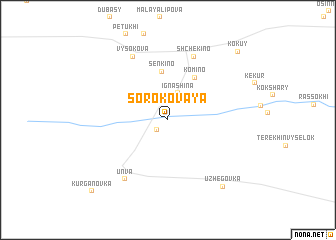 map of Sorokovaya