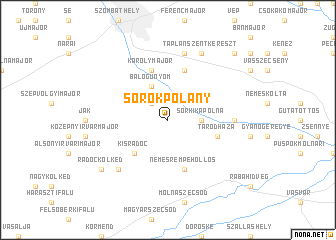 map of Sorokpolány