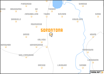 map of Sorontona