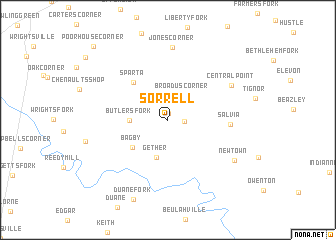 map of Sorrell