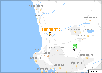 map of Sorrento