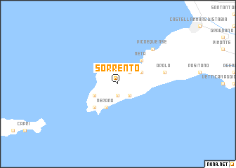 map of Sorrento