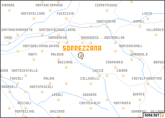 map of Sorrezzana