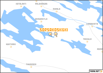 map of Sorsakoski