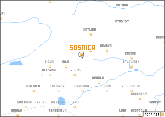 map of Sosnica