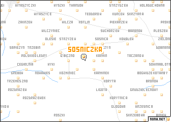 map of Sośniczka