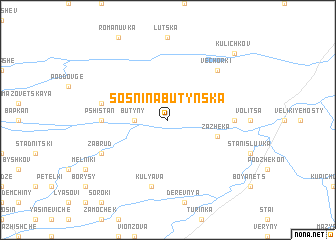 map of Sosʼnina Butynʼska