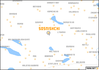 map of Sosnishchi