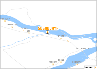map of Sosnovaya