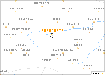 map of Sosnovets