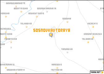 map of Sosnovka Vtoraya