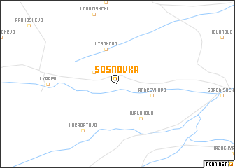 map of Sosnovka