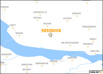 map of Sosnovka