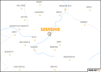 map of Sosnovka