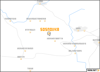 map of Sosnovka