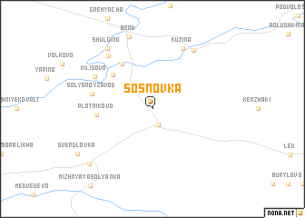 map of Sosnovka