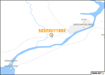 map of Sosnovyy Bor