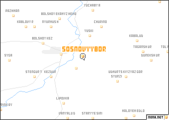 map of Sosnovyy Bor