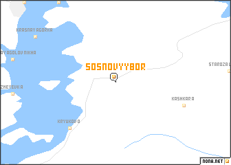 map of Sosnovyy Bor