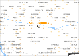 map of Sosnowa Wola