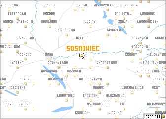 map of Sosnowiec