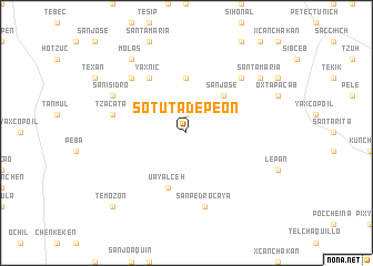 map of Sotuta de Peón