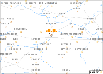 map of Soual