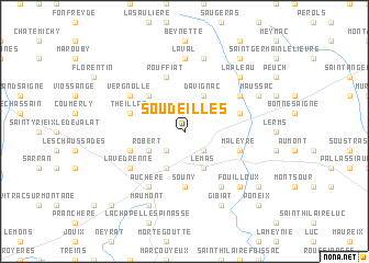 map of Soudeilles