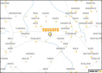 map of Soudoré