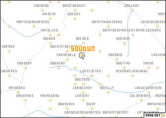 map of Soudun