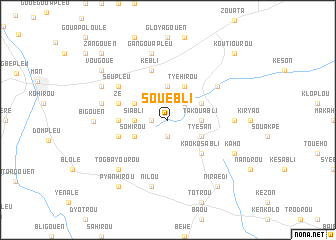 map of Souébli