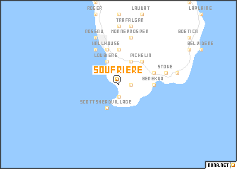 map of Soufrière