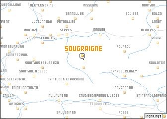 map of Sougraigne