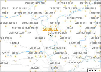 map of Souillé