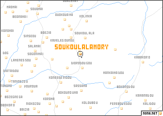 map of Soukoulala Mory