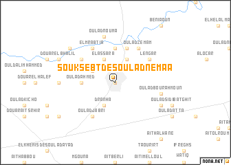 map of Souk Sebt des Oulad Nemâa