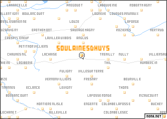 map of Soulaines-Dhuys