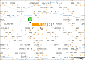 map of Soulbarède