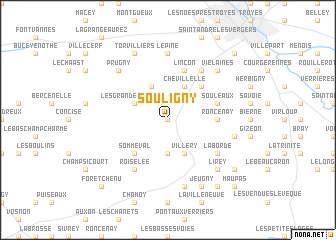 map of Souligny