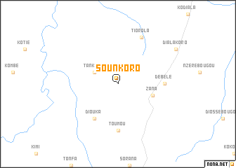 map of Sounkoro