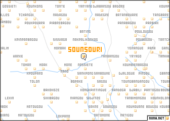 map of Sounsouri