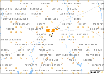 map of Souny