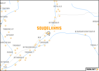 map of Souq el Khmis