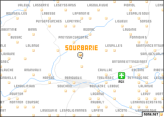 map of Sourbarie