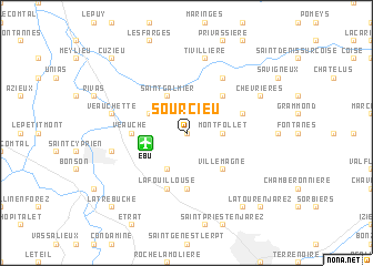 map of Sourcieu