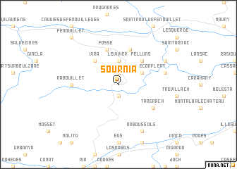 map of Sournia